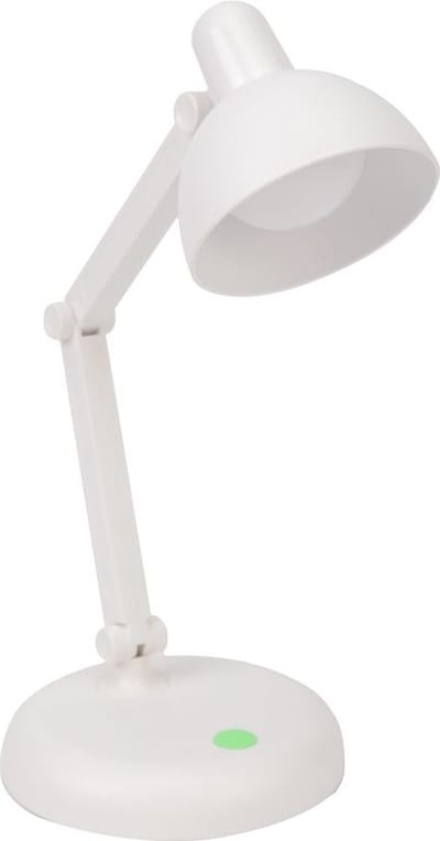 Bureaulamp LED - Batterij/USB - Retro - Draadloos - Wit - Opvouwbaar - 3AA batterijen