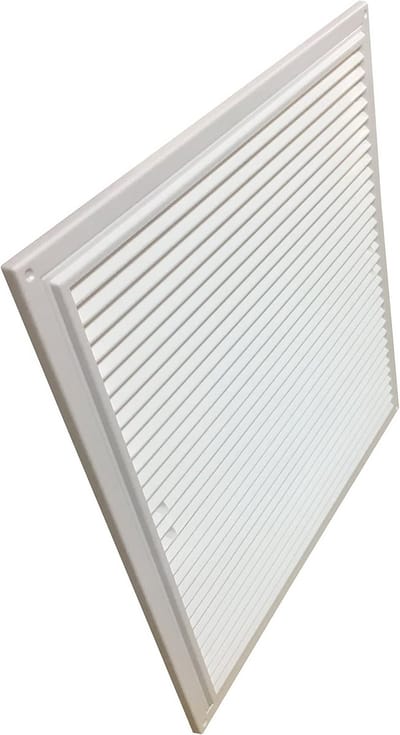 Ventilatierooster Kunststof - Afdekrooster Ontluchtingsrooster - Ruimtes Ventileren - Met Boorgaten - 350 x 350 mm - Wit