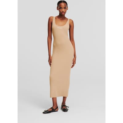 Karl Lagerfeld Sleeveless Rib Knit Dress Nomad Taglia: M | Maxi abiti Outlet | Donna