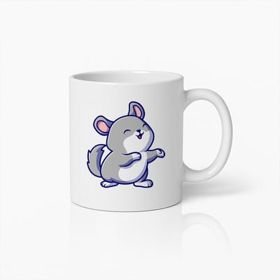 Schattige Cartoon Mollige Hamster Mok – Lief Dier Koffiebeker Cadeau