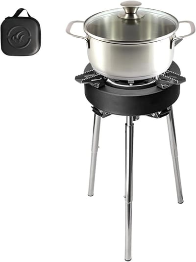 Campingkachel Krachtig - Outdoor Brander - Buiten Koken - Windbestendig Systeem - 23x23x15 cm