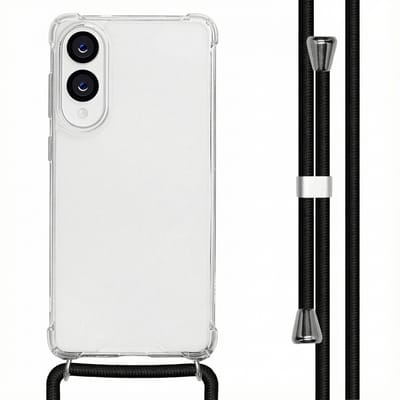 imoshion Hoesje - Geschikt voor Samsung Galaxy S25 Edge - Backcover met koord - Zwart