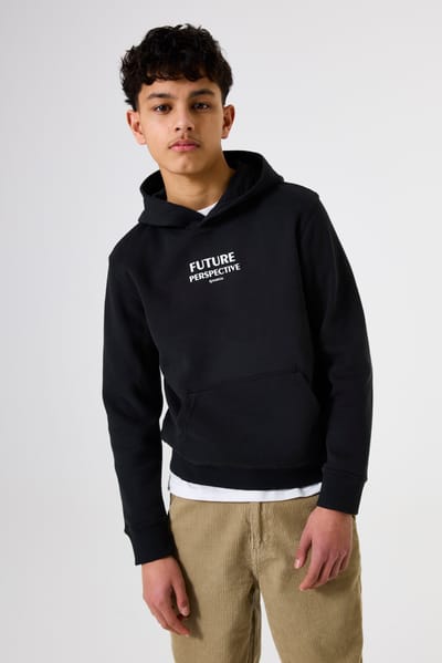 GARCIA Jongens Tekst Print Sweater Zwart Lange mouw