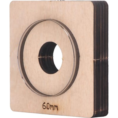 Matrice de découpe cuir Diamètre 60mm Forme ronde Creuse Acier allié haute dureté Poinçonnage cuir beige