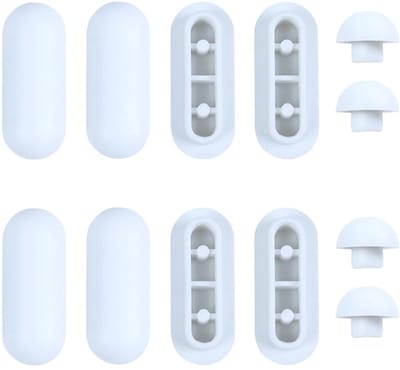 Dailygoods- Glijders 12-delig - Toiletbril Stabilisatoren - Wc-demper Pads - Reservepad - Ovale/Ronde Afdekkingen - Hoogwaardig Materiaal