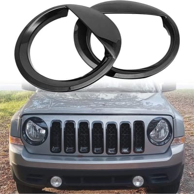2X Voor Angry Eyes Stijl Licht Koplamp Trim Cover Voor Jeep Patriot 2011-2017 gray