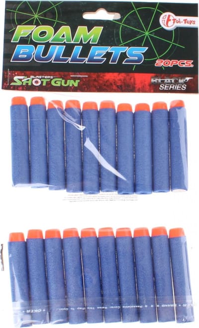 Toi-toys Black Series Munitieset 20-delig Blauw/rood - foam pijltjes