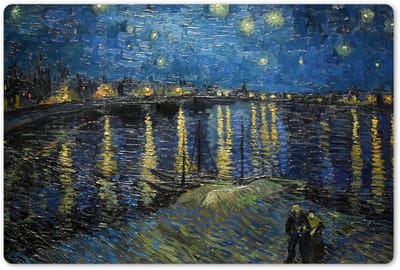 Placemats 45x30 cm - Placemat kunststof - 1 stuk - Van Gogh - Brug - Oude meesters - Borden onderleggers - Decoratie voor op tafel - Keuken tafeldecoratie accessoires - Vinyl onderlegger - Tafelversiering