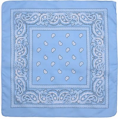 Fako Fashion - Bandana - Hoofddoek - Mondbescherming - Zakdoek - Sjaal - Paisley - Lichtblauw