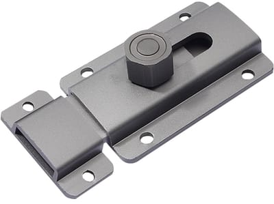 1-Pack - Schuifdeurslot - Aluminium schuurschuifdeurslot - Schuifdeurgrendel - Multifunctioneel schuifdeurslot (grijs, 120 mm)