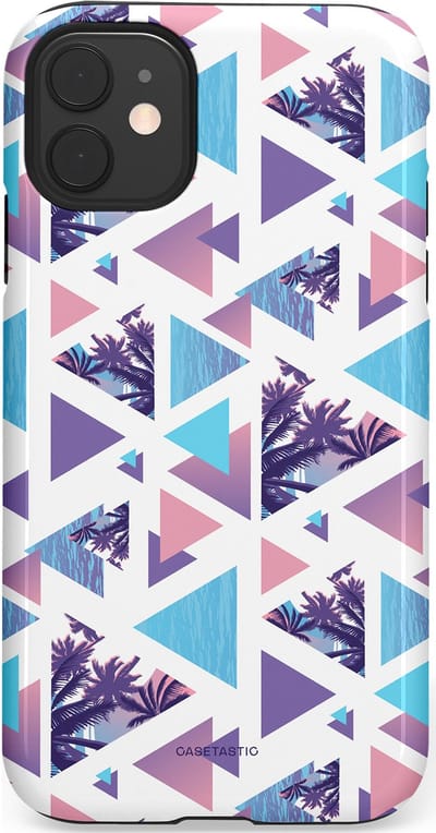 Casetastic Hoesje Geschikt voor Apple iPhone 11 - Stijlvolle Beschermende Duo-layer Case - Zomervibe geometrie