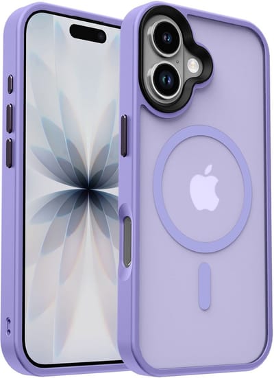 Hoesje Geschikt voor iPhone 17 - Compatibel met MagSafe / Qi2 - Matte Beschermhoes - Back Cover met Magneet - Paars