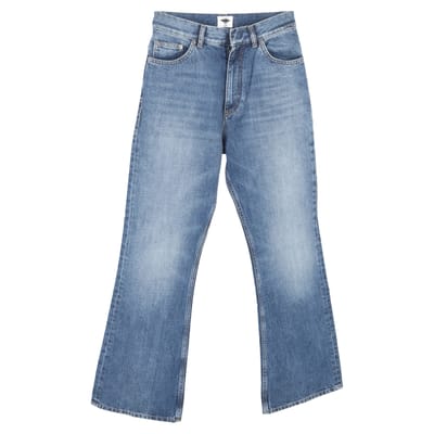 Christian Dior jeans met wijde pijpen in lichtblauw denim