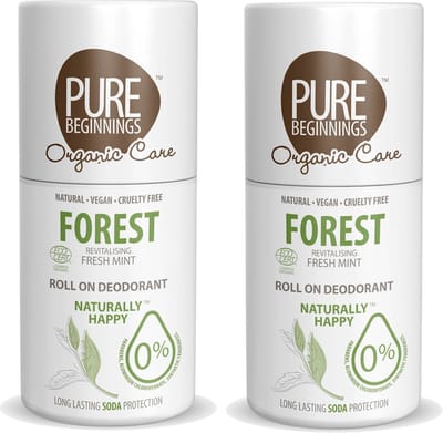 Pure Beginnings - Roll on deodorant - Forest - Revitalising Fresh Mint - 75ml - 2 Pak