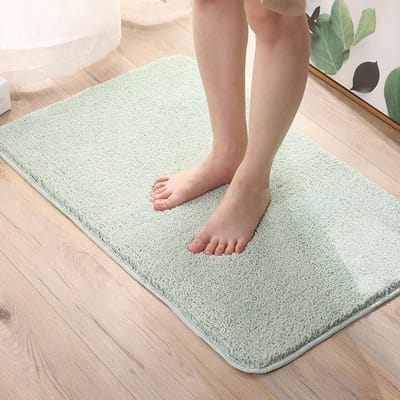 Tapis Renforcé Très Moelleux Simple Tapis de Porte de Cuisine Salle de Bain Tapis Antidérapant de Salle de Bain Tapis de Sol Absorbant l'Humidité 40x60cm