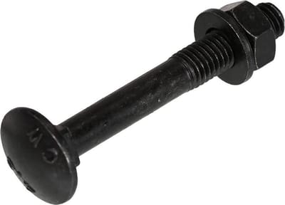 Blackline bevestigingsmaterialen - Slotbout met moer en sluitring – M5 t/m M8 (30–100 mm) - M6 x 50mm / 25