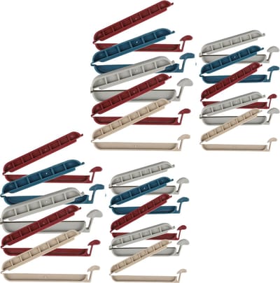 Urban Living Vershoudclips/afsluitclips - 20x - gekleurd - kunststof - 8 en 10 cm - zaksluiters