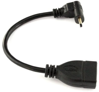 Hoekige HDMI naar Micro HDMI Kabel (90° Omhoog, 16cm)