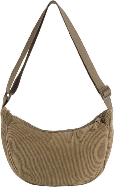 Halve Maan Tas - Crescent Hobo Tas - Dagelijks Gebruik - Verstelbare Schouderband - 31 x 16 x 9 cm