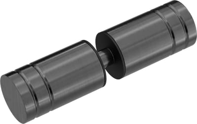 Owen & Finch Messing Deurknop – Gun Metal – PVD – Glasknop voor 8-12 mm Glas - Glasknop voor Glasdeuren