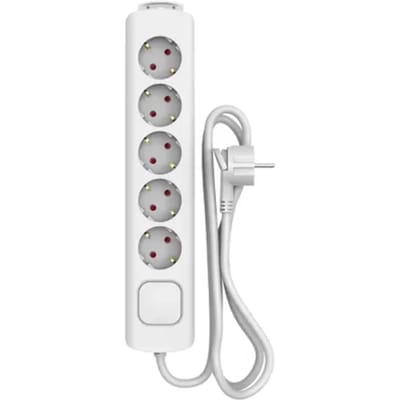 Sencys Stekkerdoos 5-voudig Wit 1,5 Meter