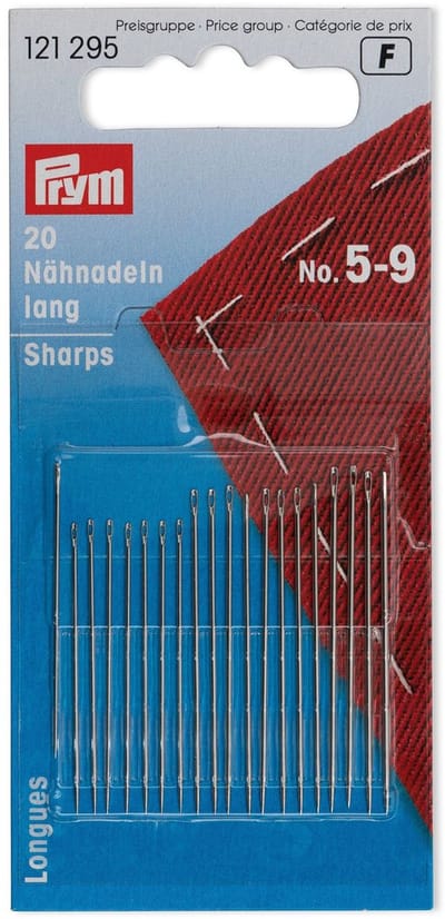 Naainaalden lang staal No. 5-9 assorti 20 st.