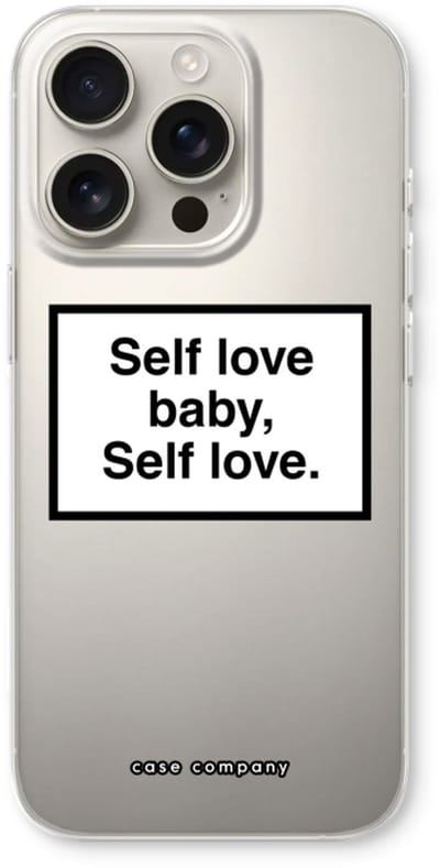 Case Company® - Hoesje geschikt voor iPhone 16 Pro hoesje - Self love - Soft Cover Telefoonhoesje - Bescherming aan alle Kanten en Schermrand