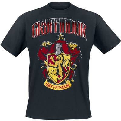 Harry Potter T-shirt - Gryffindor - L tot 4XL - voor Mannen - zwart