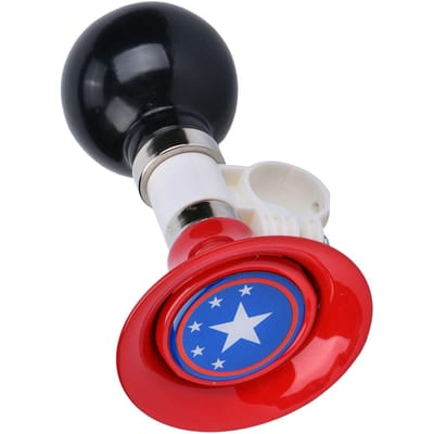 Metalen rubberen luide kinderfietshoorn/waarschuwingsbel voor jongens en meisjes. Accessoire. (Blauw) rood
