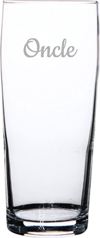 Bierfluitje gegraveerd - 19cl - Oncle