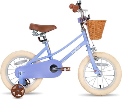Joystar Fantasy Kinderfiets voor Meisjes - 16 Inch - Mand - Zijwieltjes - Bel - Handrem - Paars - Geschikt voor buitenactiviteiten in de lente