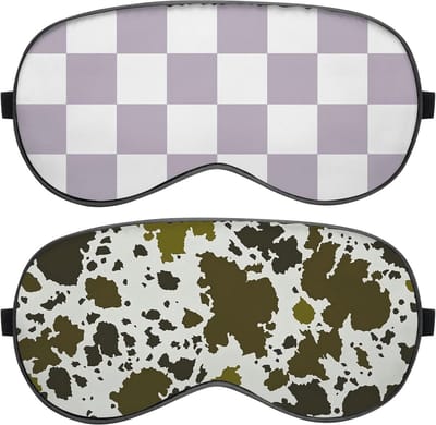 Zijden Slaapmasker Set van 2 met Verstelbare Riem - Zacht en Comfortabel voor Droomreizen en Ontspanning