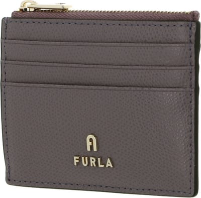 FURLA Leren Kaarthouder Camelia Zipped Card Case Aura Paars