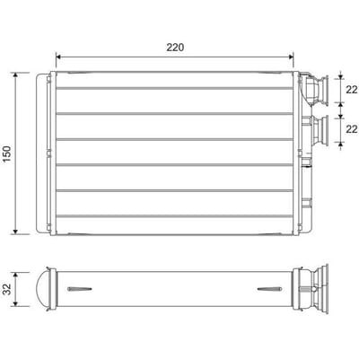 Warmtewisselaar, interieur verwarming VALEO 811652