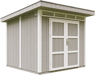 Timbela M903A-TUNDRA GREY - LP SmartSide Tuinhuis op houtbasis - 6 m² - 294x279xH237 cm - met vloer en verf