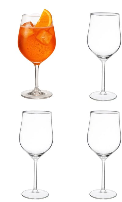Secret de Gourmet aperol glazenset - 8x stuks - 620 ml - cocktail glazen