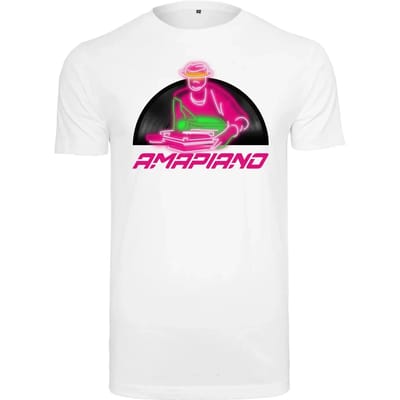 Mister Tee - Amapiano Heren T-shirt - M - Wit