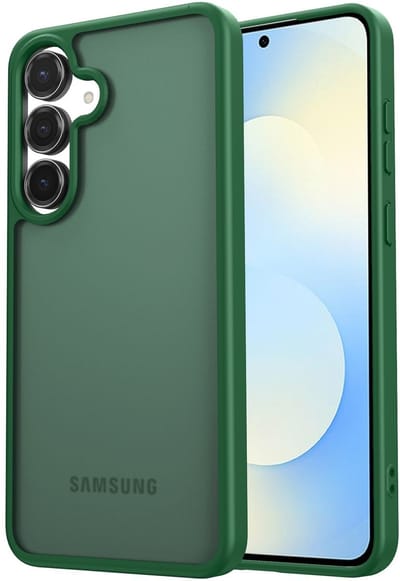 Hoesje Geschikt voor Samsung Galaxy S25 FE - Matte Back Cover - Groen