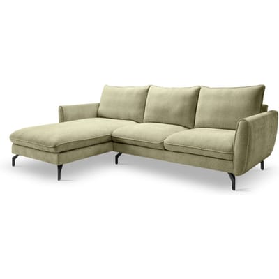 Furnilux Toronto l-shape bank links groen moderne groene loungesofa