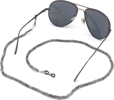 Zonnebrilkoord - kralen - grijs - zomer - strand - beach - vrouwen - accessoire - zonnebril – hip