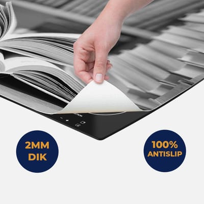 Chefcare Inductie Beschermer Openslaande Boeken bij Elkaar - Zwart Wit - 60x50 cm - Afdekplaat Inductie - Kookplaat Beschermer - Inductie Mat