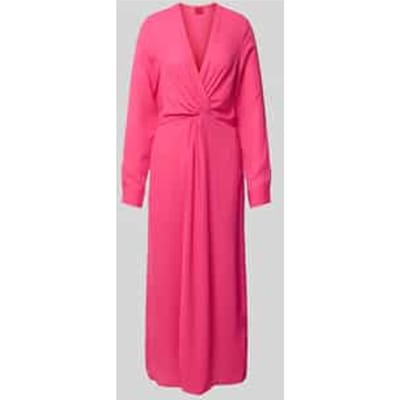 Midi-jurk met knoopdetail, model 'Koventi'