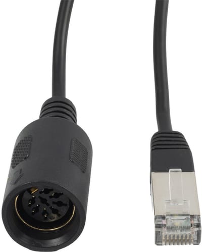 BOSSCOM RJ45 - DIN 8-pins / Powerlink PL8 (v) kabel voor B&O | zwart | 0,15 meter