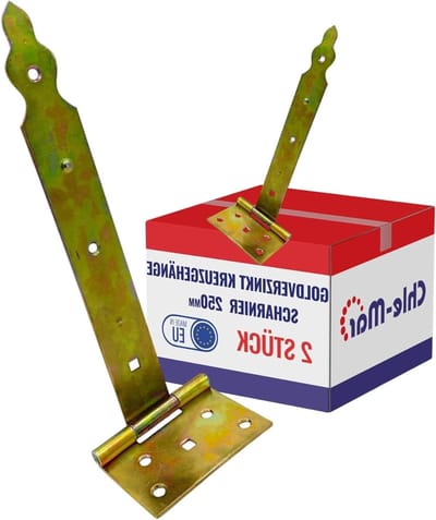 Zware Scharnieren - Poort Scharnier - Deuren Bevestigen - Weerbestendig Verzinkt - 250 mm - Zilver