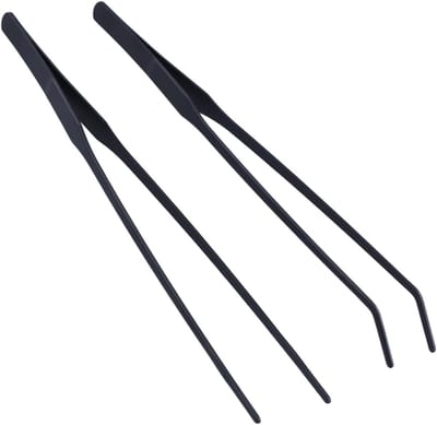 Precisiepincetten voor aquariums en terrariums - recht en gebogen, 27 cm, RVS