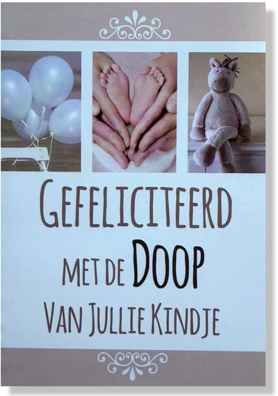 Gefeliciteerd Met de Doop van jullie Kindje - Doopsel Wenskaart - 12x17cm - Gevouwen wenskaart met envelop
