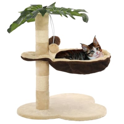 vidaXL - Kattenkrabpaal - met - sisal - krabpaal - 50 - cm - beige - en - bruin
