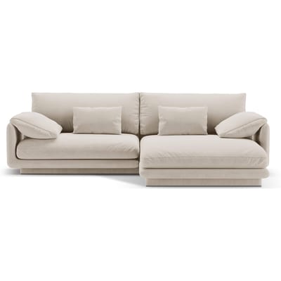 4-zits hoekbank Torino rechts velvet | Micadoni