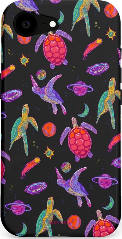 Casetastic Hoesje Geschikt voor Apple iPhone 16e Magsafe - Stijlvolle Beschermende Duo-layer Case - Astro schildpad