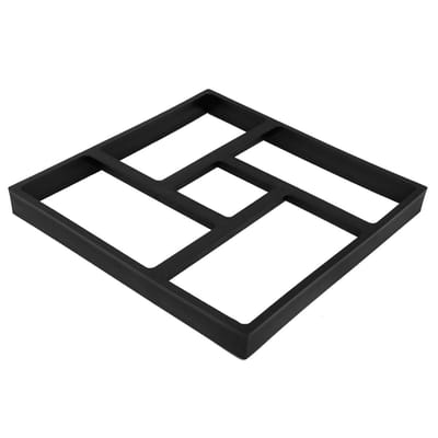 Betonnen Padmaker - Tuinbestrating Mal - Tuinpad Aanleggen - Herbruikbaar Plastic - 40 x 40 cm - Zwart